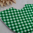 Load image into Gallery viewer, Bright Green Gingham Dribble Bib
