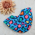 Load image into Gallery viewer, Bright Leopard Dribble Bib
