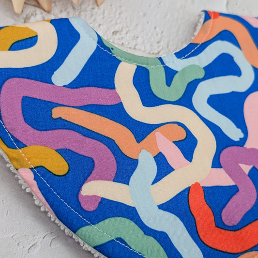 Rainbow Squiggle Dribble Bib