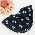 Load image into Gallery viewer, Navy Daisies Dribble Bib
