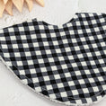 Load image into Gallery viewer, Black Gingham Dribble Bib
