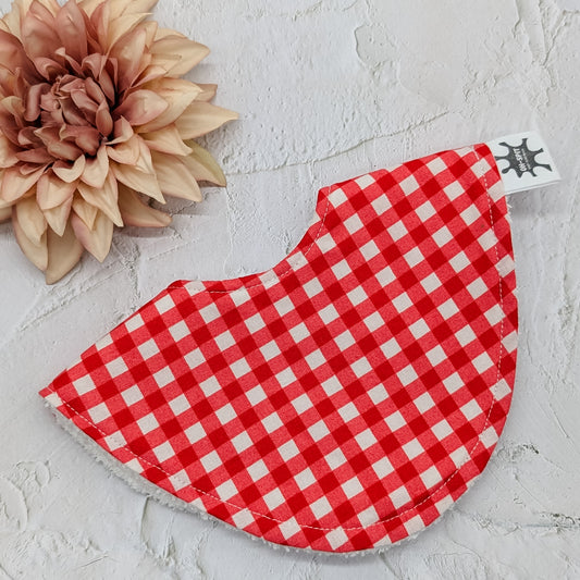Red Gingham Dribble Bib