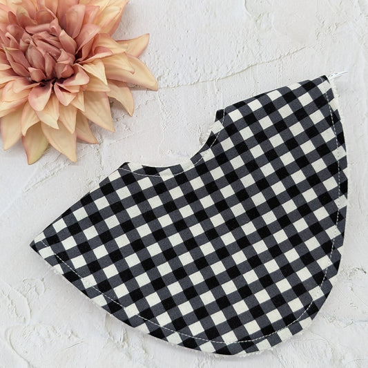 Black Gingham Dribble Bib